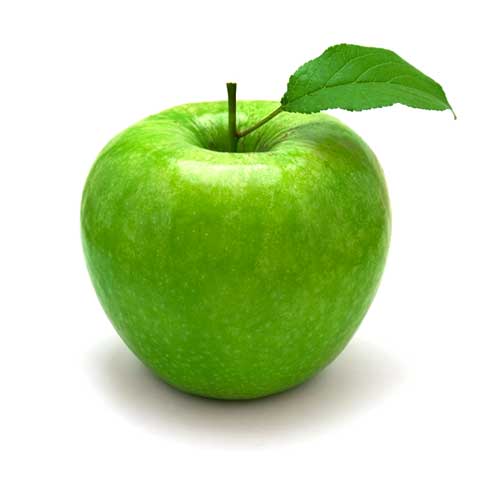 Apples, raw, granny smith, with skin
