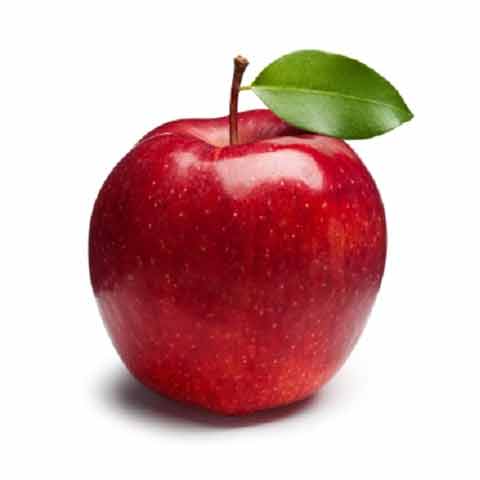Apples, raw, red delicious, with skin