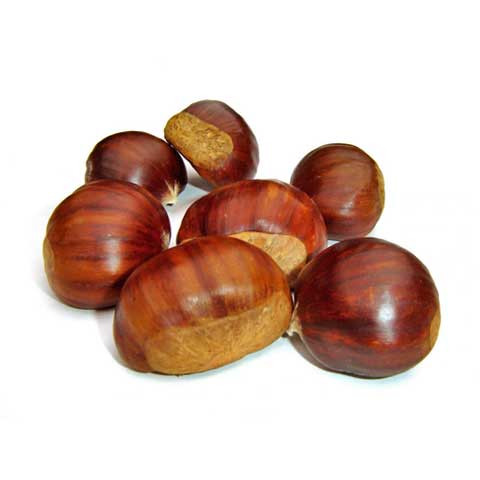 Nuts, chestnuts, european, raw, unpeeled
