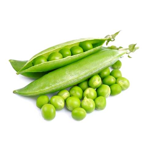 Peas, green, split, mature seeds, raw